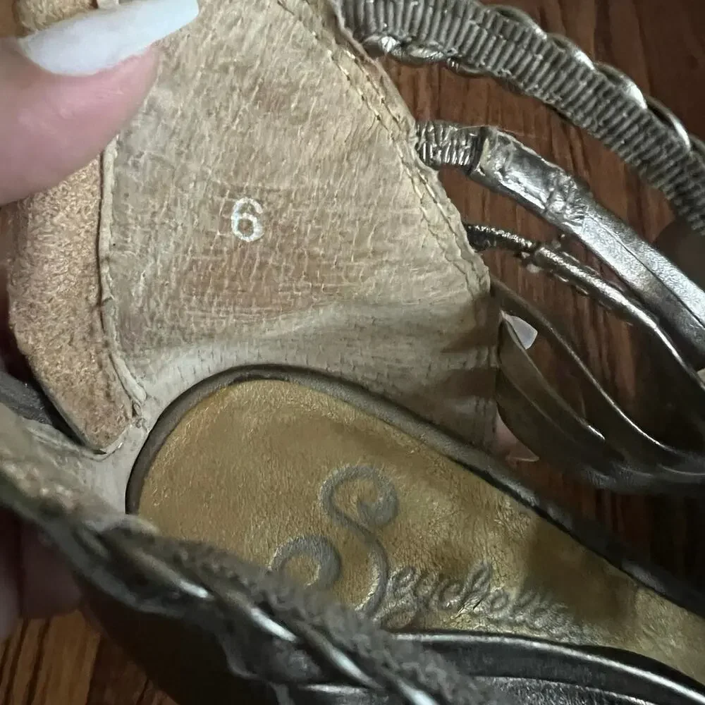 Seychelles Bronze Leather Strappy Heel Sandals Size 6 She's Got The Moves